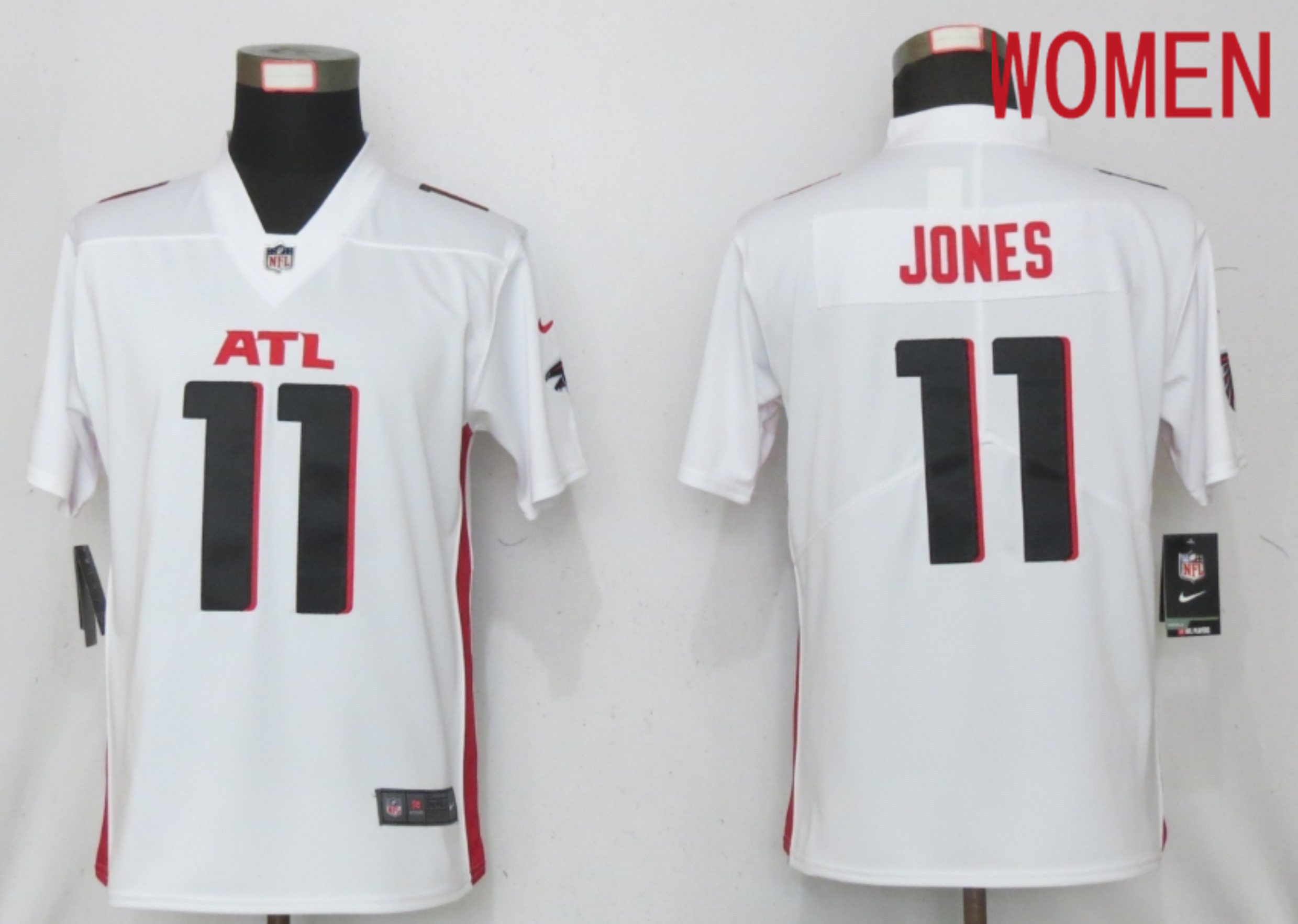 Women Atlanta Falcons #11 Jones White Elite Playe Nike NFL Jersey